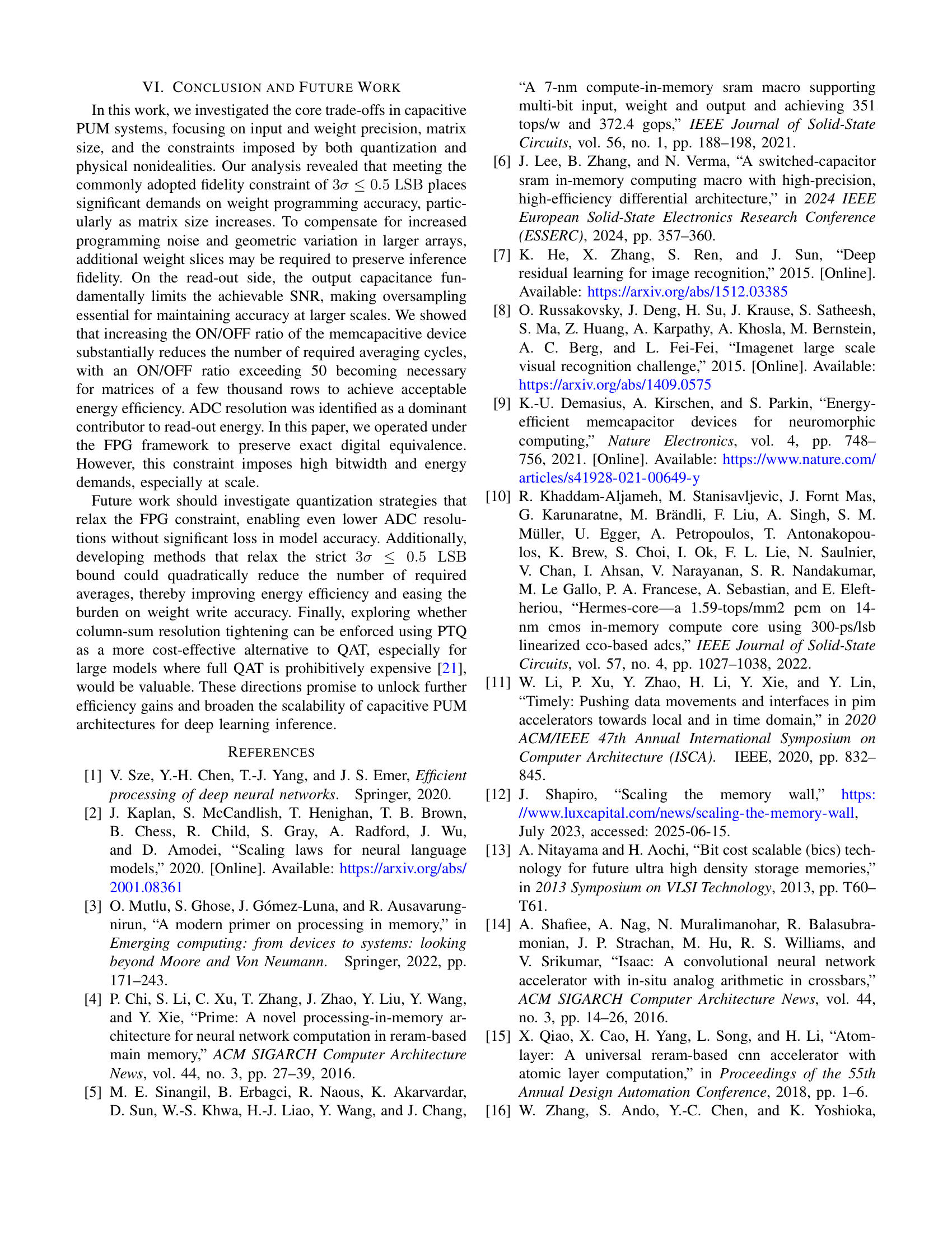Page 13 of A Blueprint for Accurate, Energy-Efficient DNN Inference via Capacitive In-Memory Processing